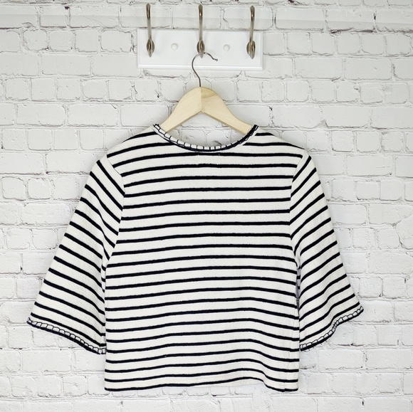 Anthropologie Deletta striped flare sleeve blouse - Picture 2 of 4